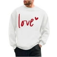 thumbnail image 2 of PNTUTB Valentine's Day Men's Fashion Print Classic Crew Neck Long Sleeve Casual Loose Pullover Comfort Sweatshirts, 2 of 6
