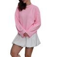 thumbnail image 3 of Women'S Oversized Sweaters Fuzzy Chunky Warm Pullover Sweater Pink S, 3 of 10