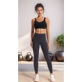 thumbnail image 4 of High Impact Sports ,Racerback Running Bra Workout Crop Tank Tops Longline Sports Bra Push Up Black M, 4 of 8