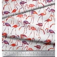 thumbnail image 3 of Soimoi Viscose Chiffon Fabric Flamingo Bird Printed Fabric 1 Yard 42 Inch Wide, 3 of 3
