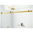 thumbnail image 5 of Glass Warehouse  68 in. x 78 in. Sliding Frameless Shower Door with Square Hardware Satin Brass Satin, 5 of 5