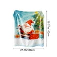 thumbnail image 3 of Soft Flannel Christmas Blanket Digital Print Holiday Throw 75x100cm Warm Fleece Blanket Bed Sofa Decor Cozy Plush Blanket Seasonal, 3 of 5