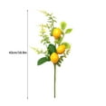 thumbnail image 2 of 3pcs Artificial Lemon Branches Artificial Fruit Plant Home Decorations 17in/13in, 2 of 10