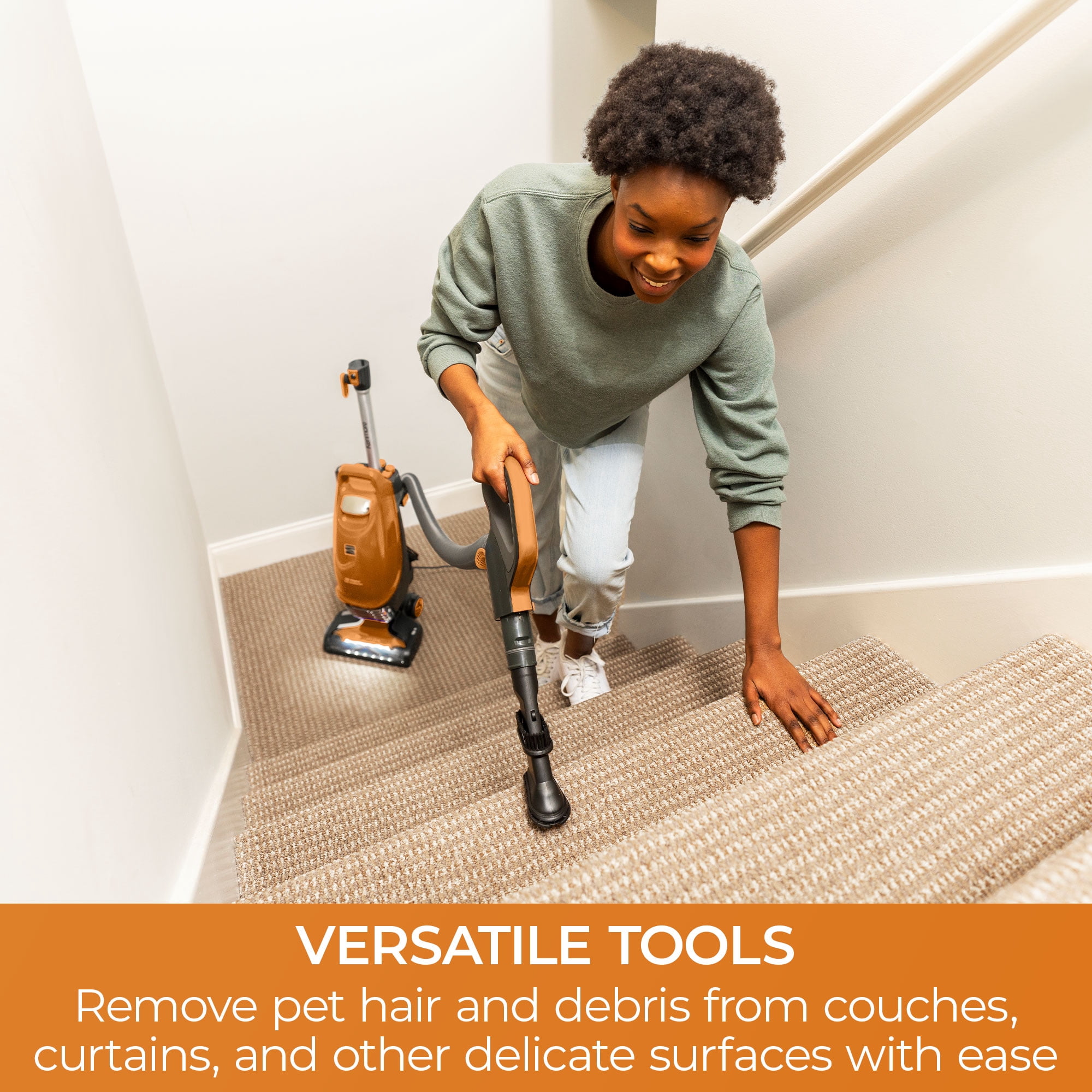 Kenmore Intuition® Upright Vacuum, Bagged, Pet Friendly, Lift-up Canister, No-Touch Bag, AllergenSeal HEPA, BU4019, Orange