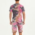 thumbnail image 4 of Vedolay Mens Short Set Mens 2 Piece Outfits Short Sets Short Sleeve T Shirt and Shorts,Pink M, 4 of 4