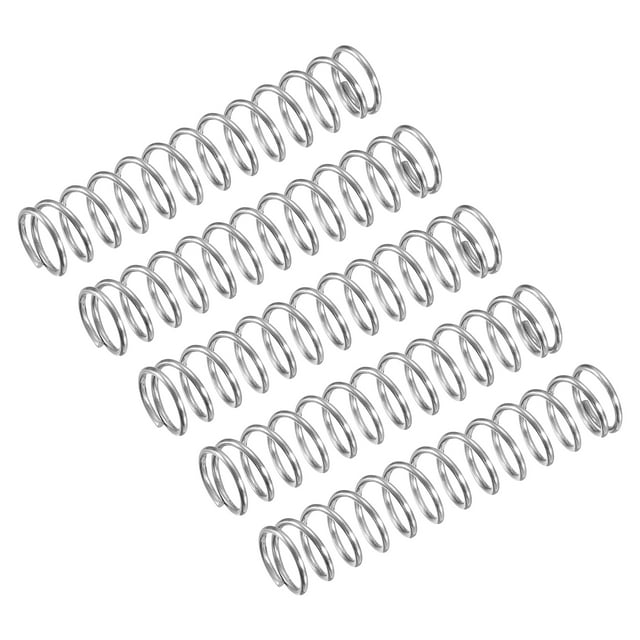 Unique Bargains Ressort de Compression 5 Pack en Acier Inoxydable 304, 10mm OD, Fil de 1mm, Longueur de 50mm
