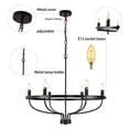thumbnail image 4 of 28.5in 6-Light Gold / Black Chandelier Vintage Candle Chandelier Light Fixture Dining Room Chandelier Over Table for Living Room,Kitchen Island,Bedroom,E12, 4 of 18