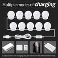 thumbnail image 4 of 6/10/14 Bulbs Makeup Mirror Light Brightness Adjustable Cosmetic Mirror Lamp USB Charged Vanity Makeup Light ,Widely Use, 4 of 6
