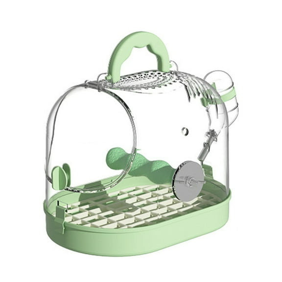 WINDLAND Clear Birdcage Acrylic Bird Travel Cage All Size Pet Parrot Outdoor Travel Box