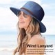 thumbnail image 5 of Women Straw Panama Hat Travel Fedora Beach Sun Hat Summer Wide Brim Straw Roll up Hat UPF 50+, 5 of 5