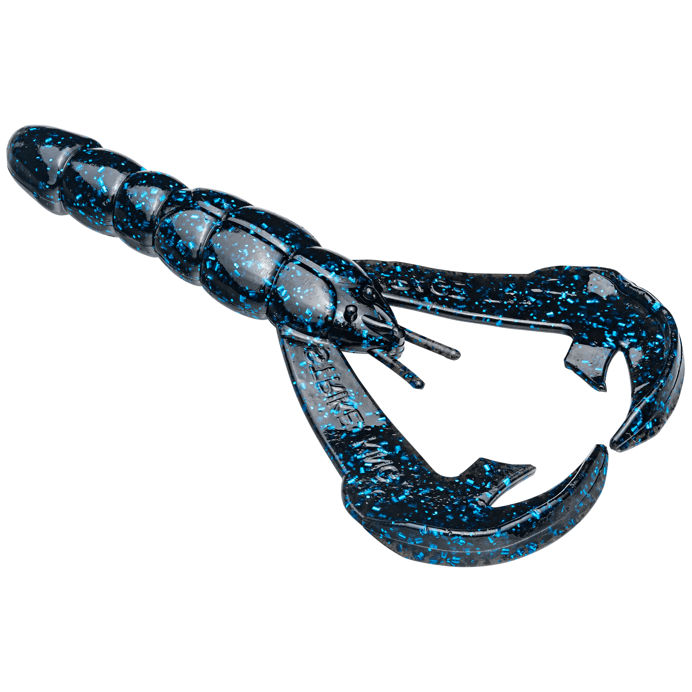 Strike king Rattlin' Rage Craw 4" Plastic Crawfish Fishing Lure Black / Blue