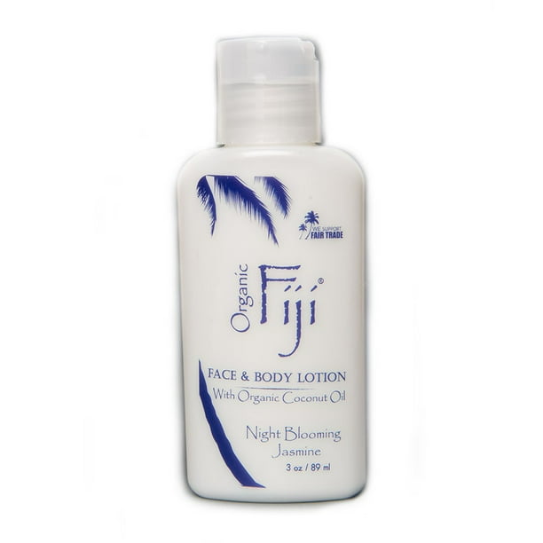 Organic Fiji Body Lotion, Night Blooming Jasmine, 3 Oz