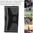 thumbnail image 4 of Knee Brace with Shockproof Silicone Padding, Knitted Nylon Non-Slip Leg Warmers for Running and Cycling, Black, 4 of 5