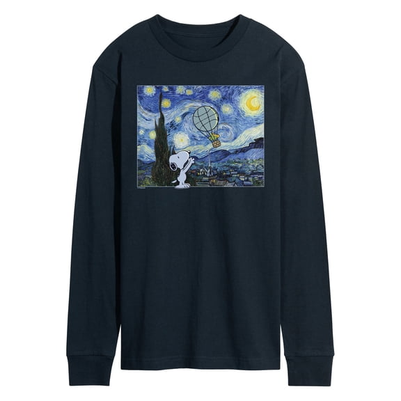 Peanuts - Starry Night - Men's Long Sleeve Graphic T-Shirt