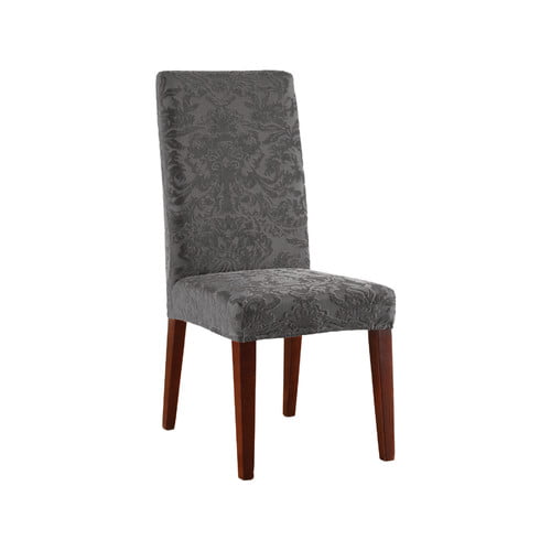 Sure Fit Stretch Jacquard Damask Short, Damask Dining Room Chair Cover