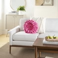 thumbnail image 3 of Mina Victory Sofia Suedette Flower 14" x 14" Round Pink Throw Pillow, 3 of 5