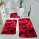 thumbnail image 1 of Juego de alfombras de baño de color mezclado oscuro, 3 unidades, alfombras para el baño de invierno, antideslizantes, suaves, absorbentes de agua, gruesas, lavables y fáciles de secar, 1 of 7