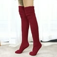 thumbnail image 3 of MVRLSH Socks Athletic Casual Breathable Stacked Lace Knitted Step On Feet Over Knee Christmas Floor Woolen Socks, 3 of 3