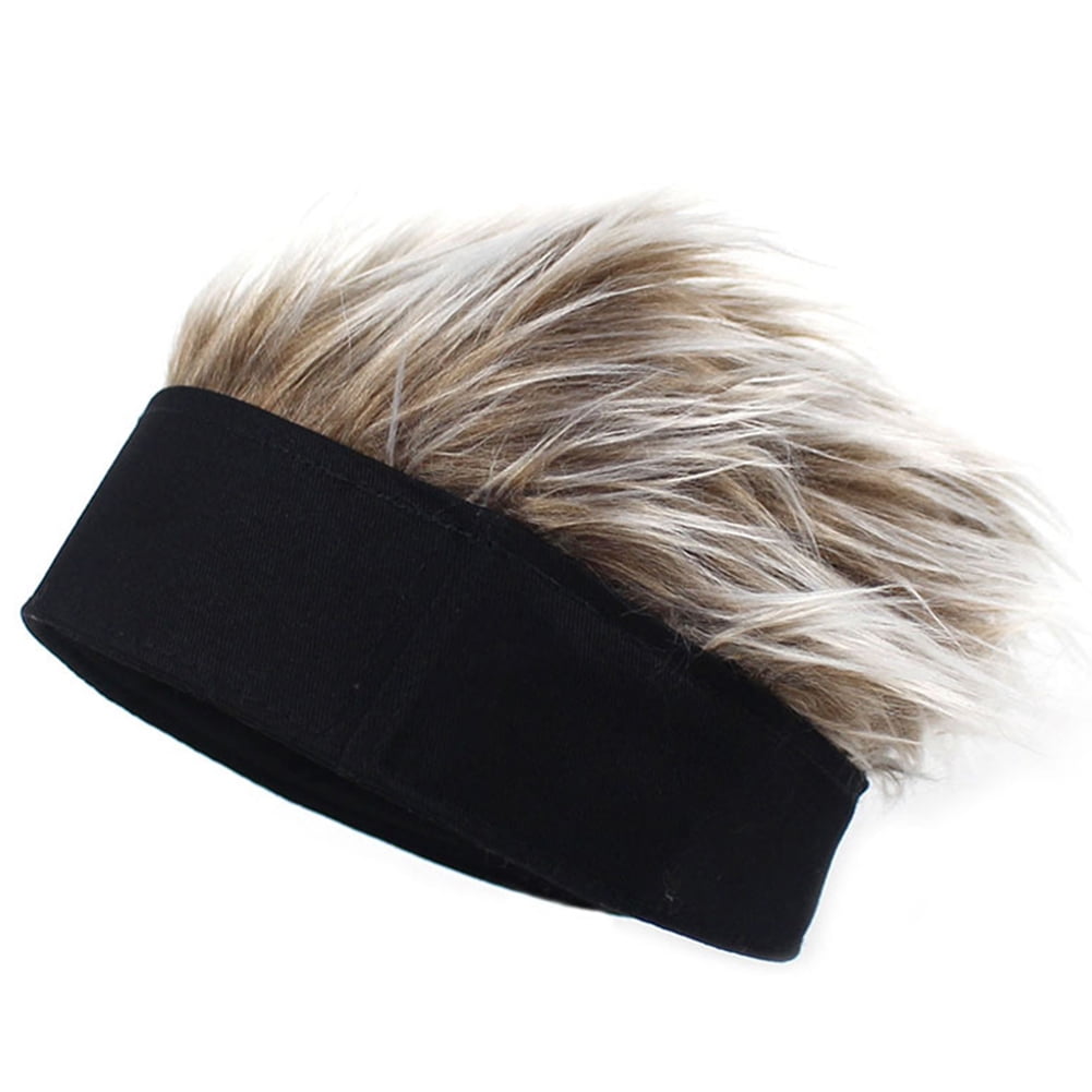 Men Women Beanie Wig Hat Fun Short Hair 