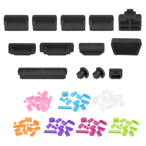 Uxcell 13pcs/Set Silicone Anti-Dust Port Stopper Plug Cover for PC Laptop Notebook Computers (8 Sets)