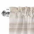thumbnail image 4 of Valances for Windows, Khaki Ombre Light Filtering Window Treatment Valances for Living Room/Bedroom/Bathroom Windows, Modern Gradient Abstract Art 54"x 18" Rod Pocket Kitchen Curtains, 4 of 9