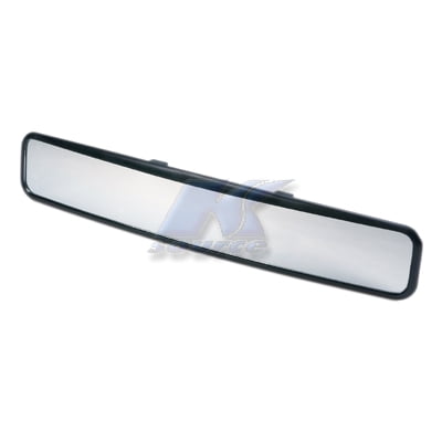 K-Source Interior Rear View Mirror RM011 Non Auto Dimming; Flat Glass; Clamp On; 17-3/4 Inch Wide View; Painted; Black; Plastic