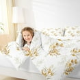 thumbnail image 4 of jejeloiu Vintage Flower Full Size Comforter Sets,Rustic Floral Bedding Comforter Set,Brown White Bedding Sets For Adult,Breathable Home Decor Reversible,3-Piece, 4 of 8