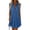 Blue(Womens Dresses), variant on Womens Sleeveless V Neck Mini Dress Side Drawstring Casual Collar Shift Dress Summer Beach Tunic Dress Loose Fit