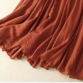 thumbnail image 7 of Idoravan Skirt for Women Clearance Women's Solid Color And Loose Fitting Round Neck Mid Sleeved Cool Dress, 7 of 7