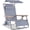 Deep Sea Stripe, variant on Beach Chair with Adjustable Canopy, Folding Zero Gravity Reclining Camp Lounge Chair with Backpack Straps & Side Pocket, Aluminum Frame Supports 350 lbs - Flamingo
