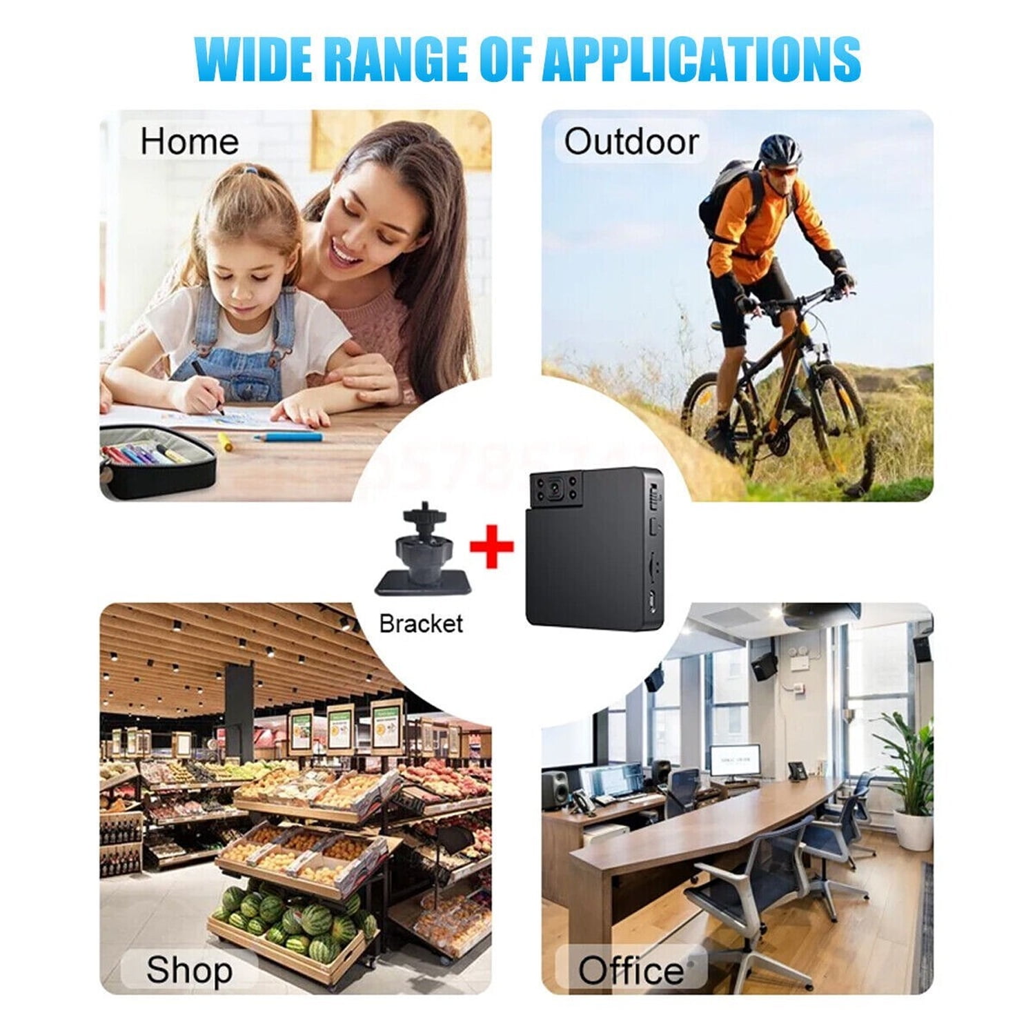FFORCE 1080P HD Mini Camera Motion Detection Camcorder Night Vision Home Security Cam, Plug & Play, , Ideal for Baby Pet Elderly Monitoring