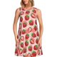 thumbnail image 1 of Balery Cute Strawberry Vestidos de verano para mujer con estampado: vestido holgado sin mangas, vestido playero informal y cómodo para días calurosos., 1 of 7