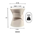 thumbnail image 2 of Brent MidCentury Modern Indoor Crushed Can Eco-Friendly 3D Printed Planter with Drainage, Sand, 2 of 6