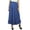 Blue, variant on Phagun Floral Printed Wrap Self Belt Cotton Ruffled Magic Women's Skirt-Blue