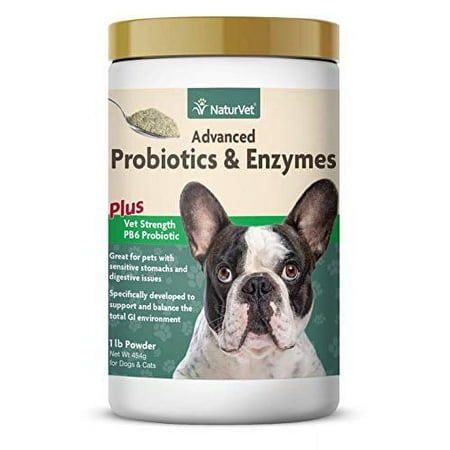 UPC: 0797801048323 | NaturVet – Advanced Probiotics & Enzymes – Plus Vet Strength PB6 Probiotic | Supports and Balances Pets with Sensitive Stomachs & Digestive Issues | for Dogs & Cats (1 lb)