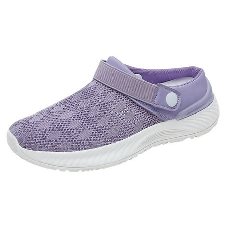 Gibobby Women s Fashion Sneakers Comfortable Casual Walking Shoes for Women Non-Slip Memory Foam Tennis Shoes Sneakers for Women (Purple 6)
