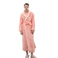 thumbnail image 5 of TIWEKE Men's Extra Long and Thick Flannel Couples' Bathrobe Plus Size Sleepwear Pajamas for Men (Pink,3XL), 5 of 6