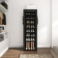 thumbnail image 6 of 10 Tier Tall Shoe Rack with Cover - Black, Large Capacity for 18-22 Pairs of Shoes and Boots, 6 of 7