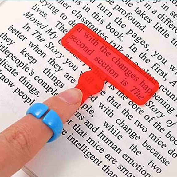 Guided Reading Finger Strips for Students, Colorful Reading Tracking Tool, Portable Learning Pointer for Study, 1.97 Inches