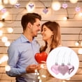 thumbnail image 4 of Hanging Heart Shaped Ornaments,12 Pcs Valentine's Day Heart Tree Ornament,Pink Hearts Baubles,Glossy Matte Glitter Heart Baubles for Valentines Christmas Wedding Anniversary Hanging Decorations, 4 of 7
