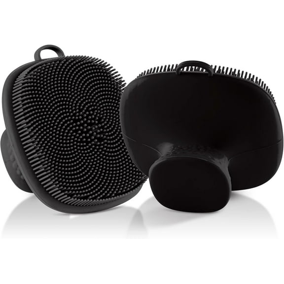 2 Pack Face Scrubber Soft Silicone Facial Cleansing Brush Pore Blackhead Removing Exfoliating Scrub for All Kinds of Skin Deep