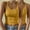 Yellow, variant on Hvot&aat 2 Pack Women's Spaghetti Strap Ribbed Tank Tops Sleeveless Form Fitting Scoop Neck Basic Cami Shirts