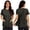 Dark Gray_002, variant on Women Post Surgery Shirts Comfort Adaptive Medical Short Sleeve Crew-Neck T-Shirts Open Back Wear Sofy Solid Color Recovery Outfits with Pockets Dark Gray M