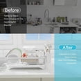 thumbnail image 4 of Dish Drying Rack  Stainless Steel Dish Rack With Drainboard,Space Spaving Auto-Draining Drying Racks For Kitchen Counter,Large Capacity Dish Racks For Bowls, Cups, Dish Drainer, 4 of 8