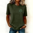 thumbnail image 2 of Posijego Womens St Patricks Day Shirts Clover Graphic T-Shirts Summer Casual Short Sleeve Pullover Tee Tops for Women, 2 of 5
