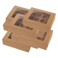 thumbnail image 3 of 10 cajas para cupcakes, galletas y cajas con ventana para golosinas, porta cupcakes. papel kraft, 3 of 9
