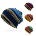 thumbnail image 3 of Slouchy Beanie Knit Colorful Stripe Cap Thin Hat For Men Women Gift, 3 of 10