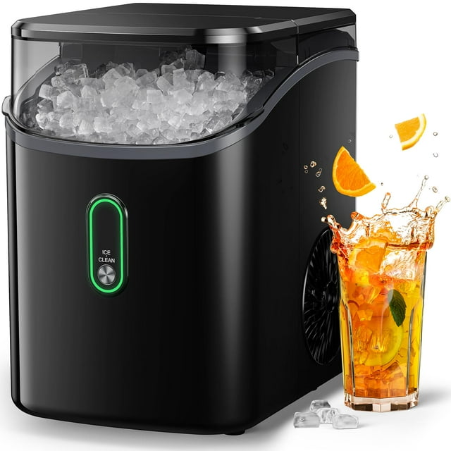 Máquina de hielo en forma de pepitas Totnz para encimera, 33 libras/24 h, con autolimpieza