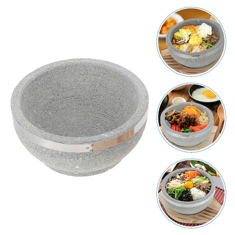 bibimbap soup bowl Bibimbap Stone Bowl Saucepan Granite Korean Stone Pot  Dolsot