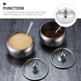 thumbnail image 3 of NUOLUX Stainless Steel Seasoning Jar With Spoon 1 Set 3.9x3.9x3.3in, 3 of 6
